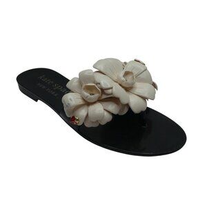 Kate Spade Jaylee PVC Flower Ladybug Open Toe Slide Thong Sandals Flats Womens 6